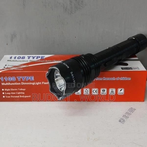 Rechargeable Flashlight Black Aluminum Defense Flashlight