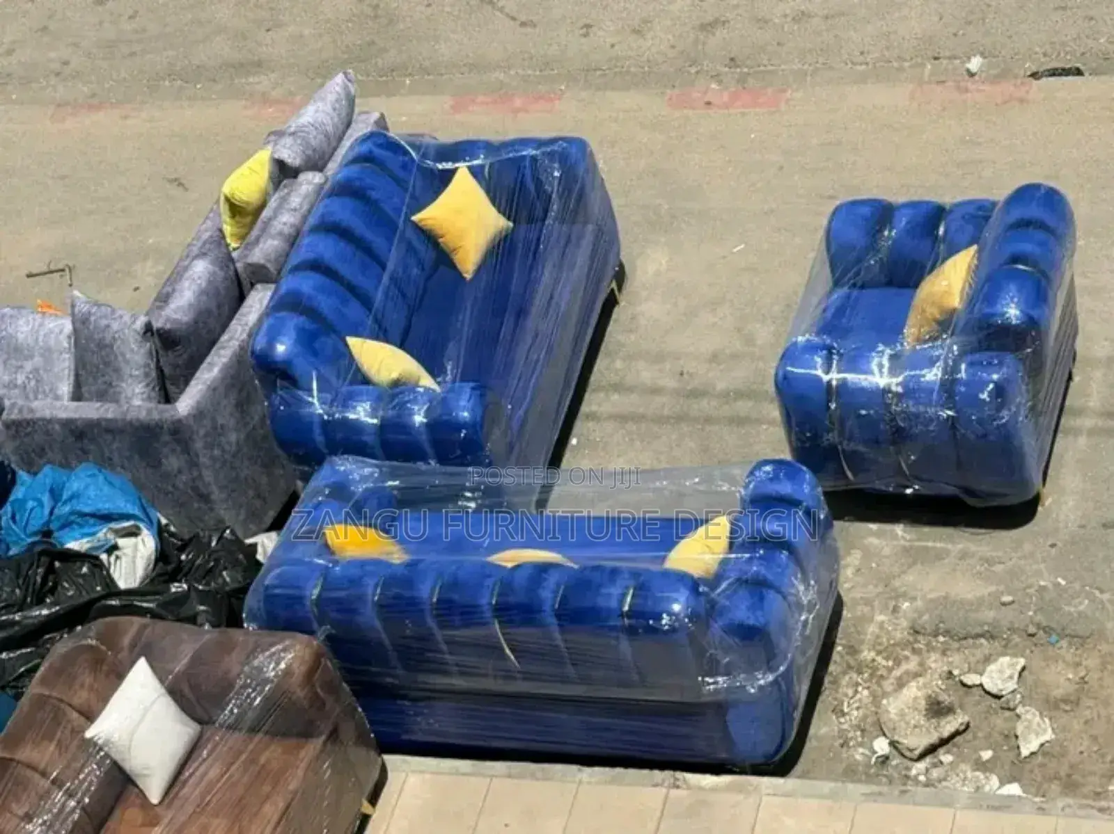 Beautiful Blue 5-Seater Sofas