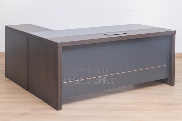 Office Desk; 1800mm Executive L-Shaped Table With Storage - thumbnail 4