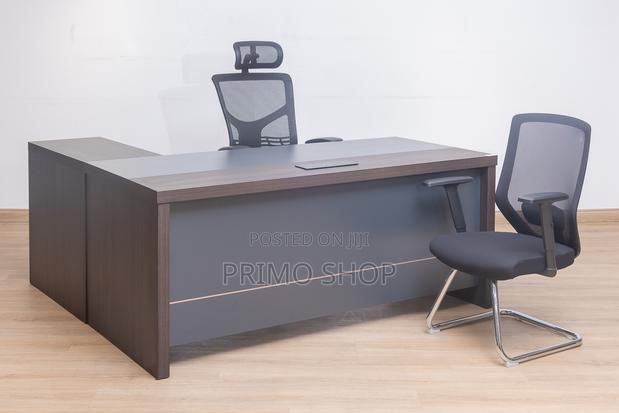 Office Desk; 1800mm Executive L-Shaped Table With Storage - thumbnail 6