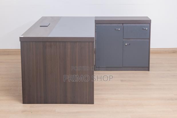 Office Desk; 1800mm Executive L-Shaped Table With Storage - thumbnail 7