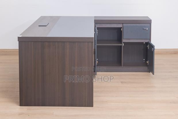 Office Desk; 1800mm Executive L-Shaped Table With Storage - thumbnail 8