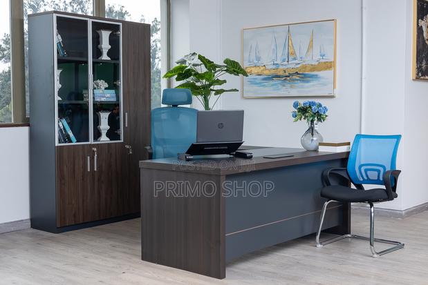 Office Desk; 1800mm Executive L-Shaped Table With Storage - main view