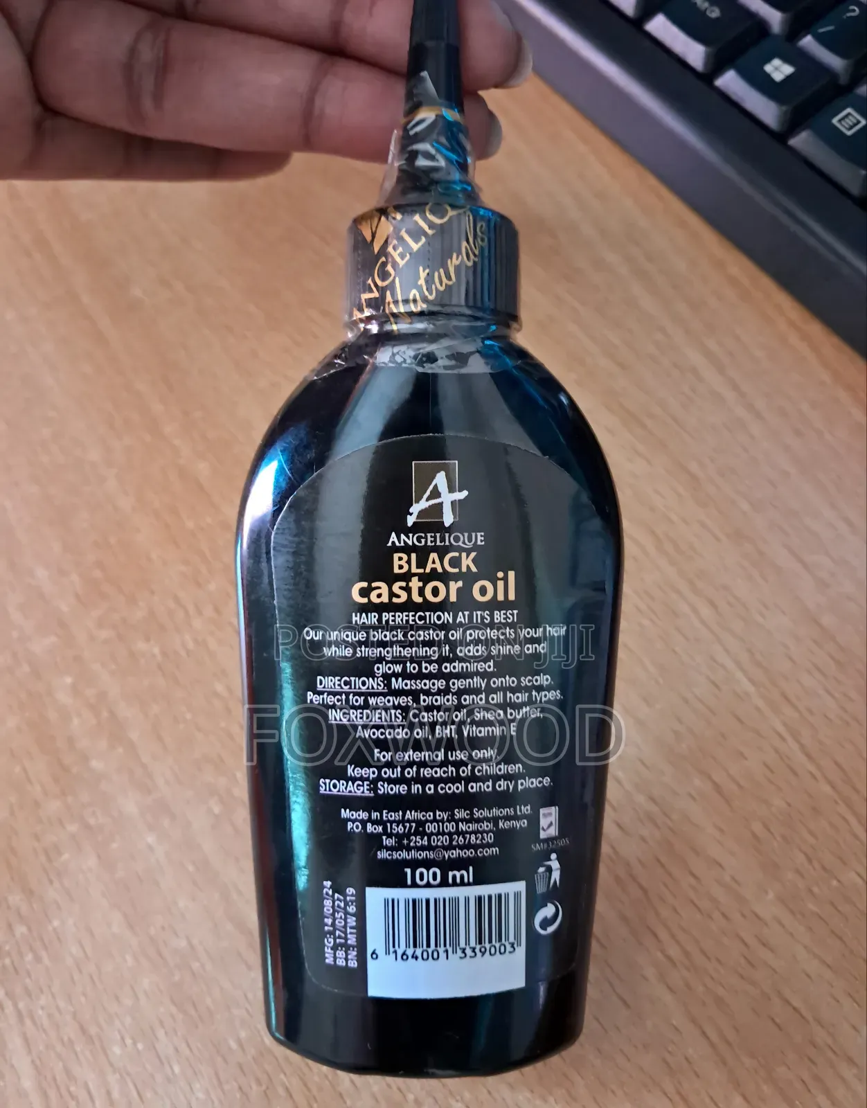 Angelique Pure Black Castor Oil 100ml