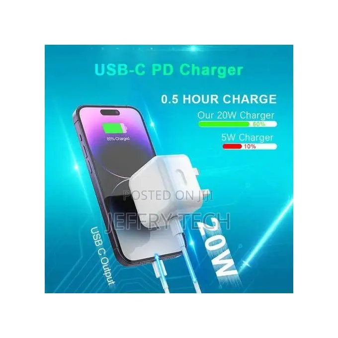 Triple Charger Head 20W Foldable, With a Type-C Port - Compa