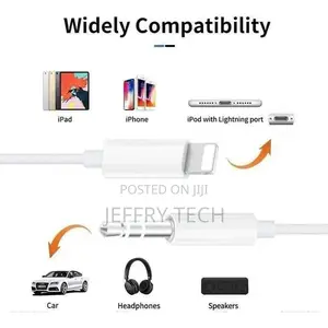 Car AUX Cable With 3.5 Mm Port, Compatible With iPhone