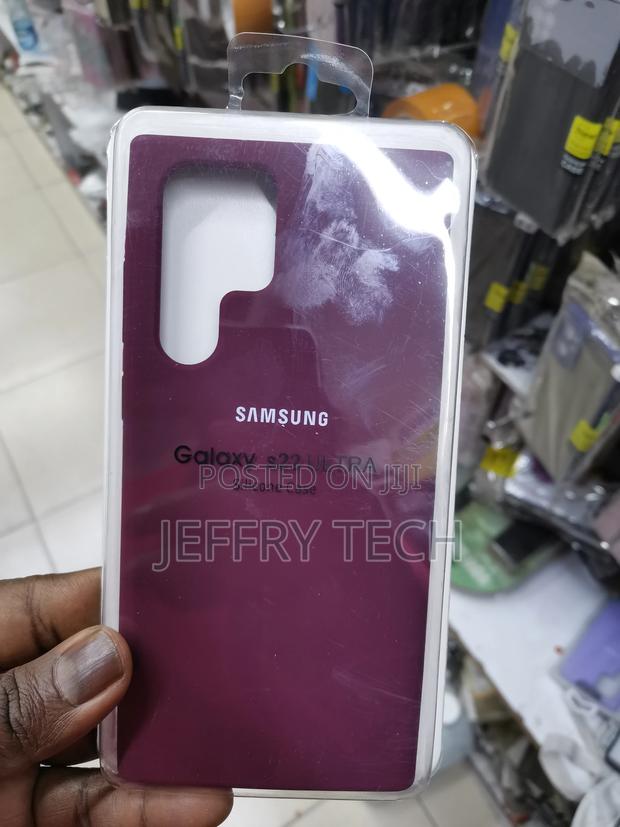 Samsung Silicone Case for Galaxy S22 Ultra -Burgundy- - main view