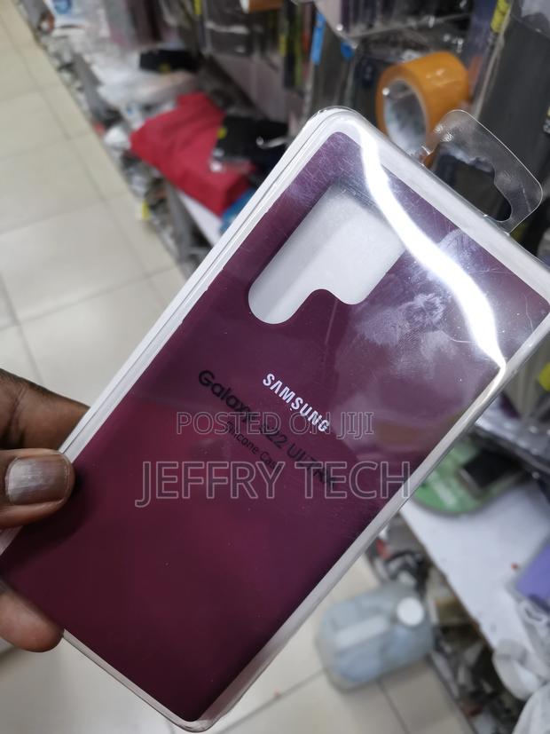 Samsung Silicone Case for Galaxy S22 Ultra -Burgundy- - thumbnail 2