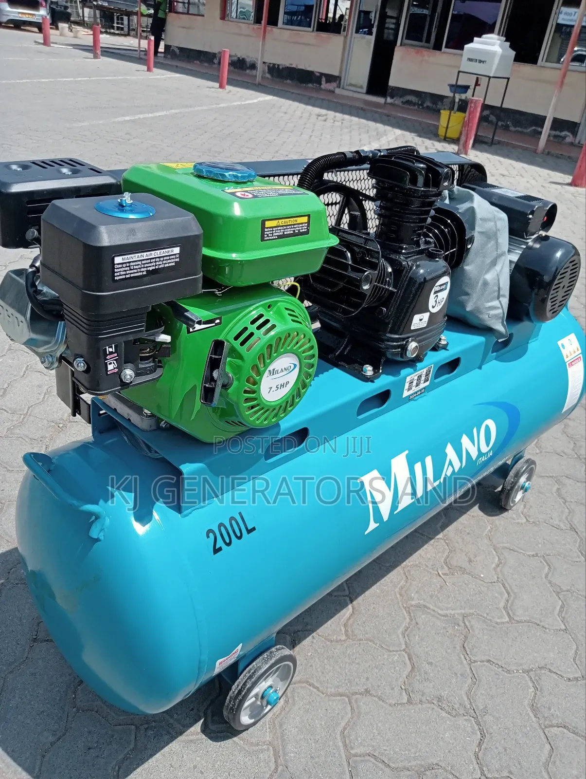 Petrol and Electric Powered Air Compressor