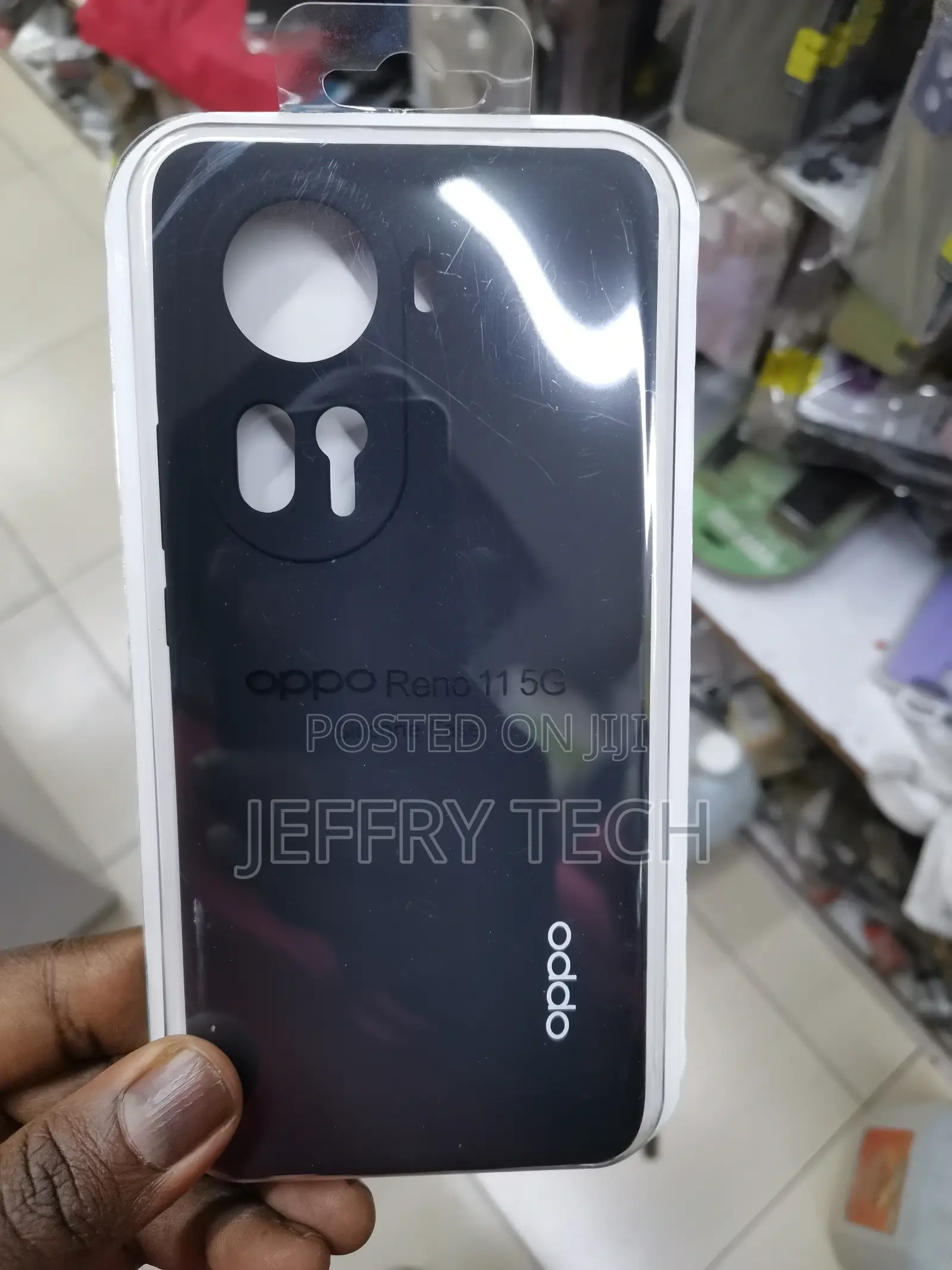 Oppo Reno 11 5G Silicone Back Cover -Black-