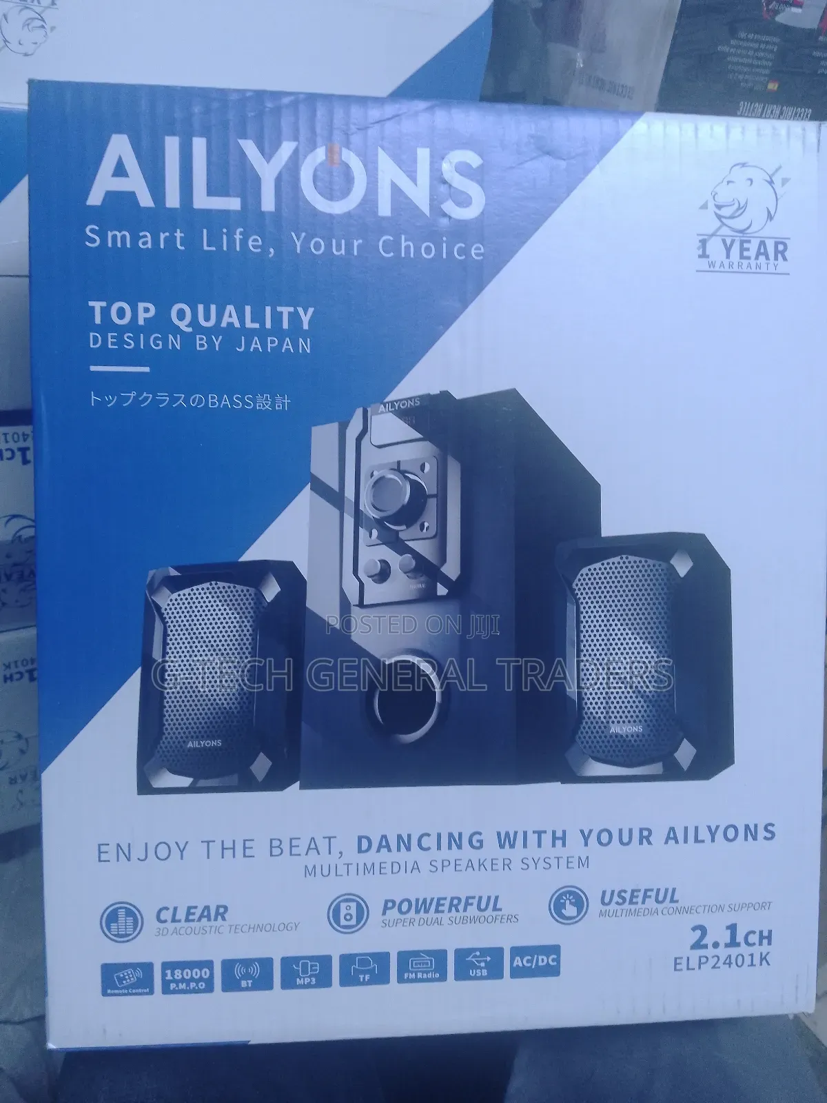 Ailyons 2.1ch Multimedia Speaker System Elp2401k
