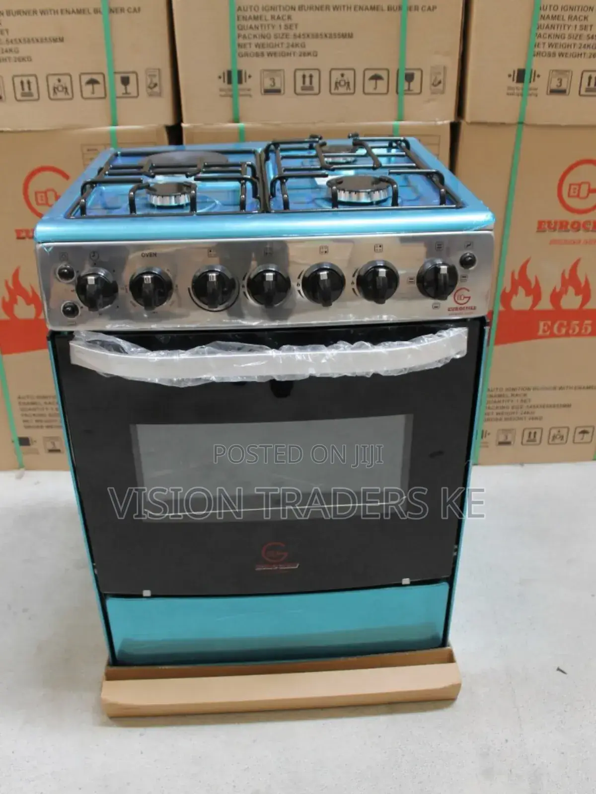 Eurochef 3 Gas+1 Hotplate Size 60*65 Standing Cooker