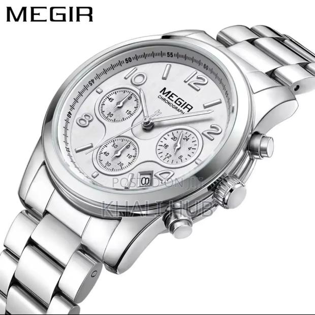 Silver Megir Chronograph Female Watch