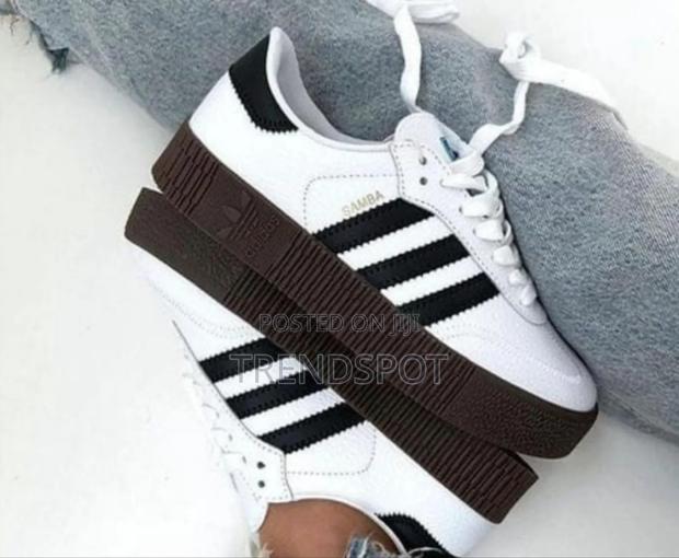 Addidas Samba White and Black Double Sole - main view