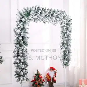 2.7 M Christmas Pine Garland Snow Flocking Cedar Rattan