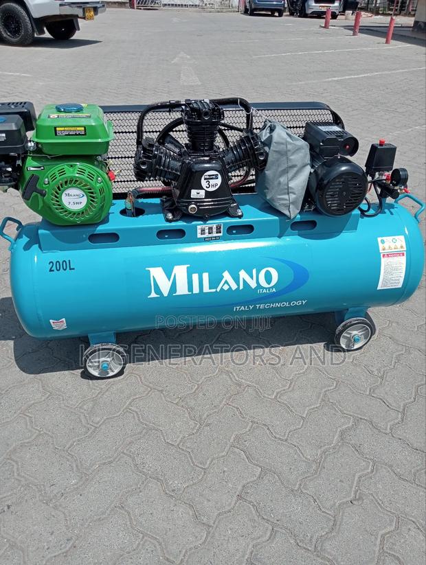 Milano Both Electric and Petrol Compressor 200l - thumbnail 4