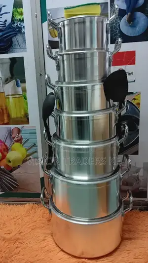 Heavy Duty -Tornado 14pcs Stainless Steel Cooking Pot Set