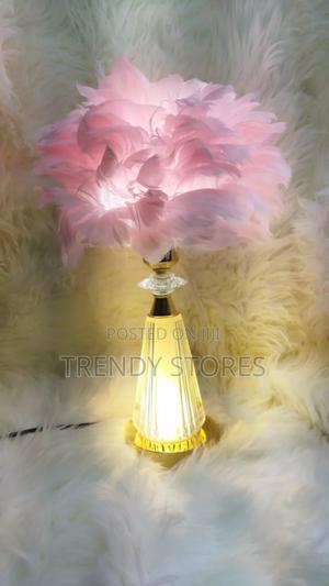 Pink Feather Glass Stand Lamp - thumbnail 2