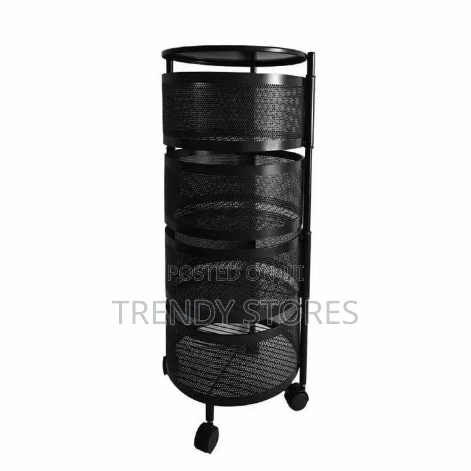 5 Tier Round Storage Rack With Wheels