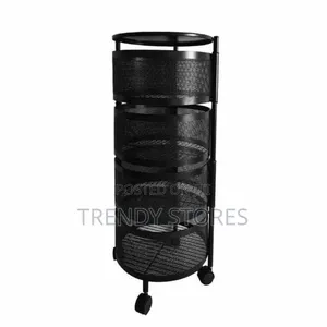5 Tier Round Storage Rack With Wheels