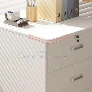 Filing Cabinet With Drawers and Wooden Frame