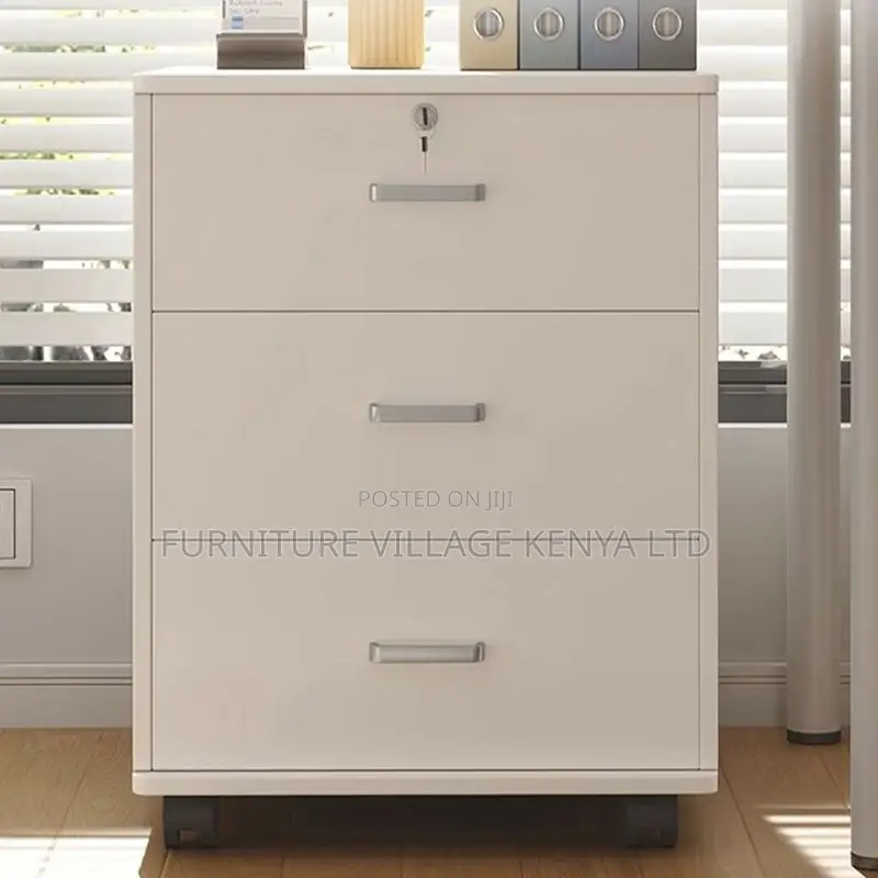 Filing Cabinet With Drawers and Wooden Frame
