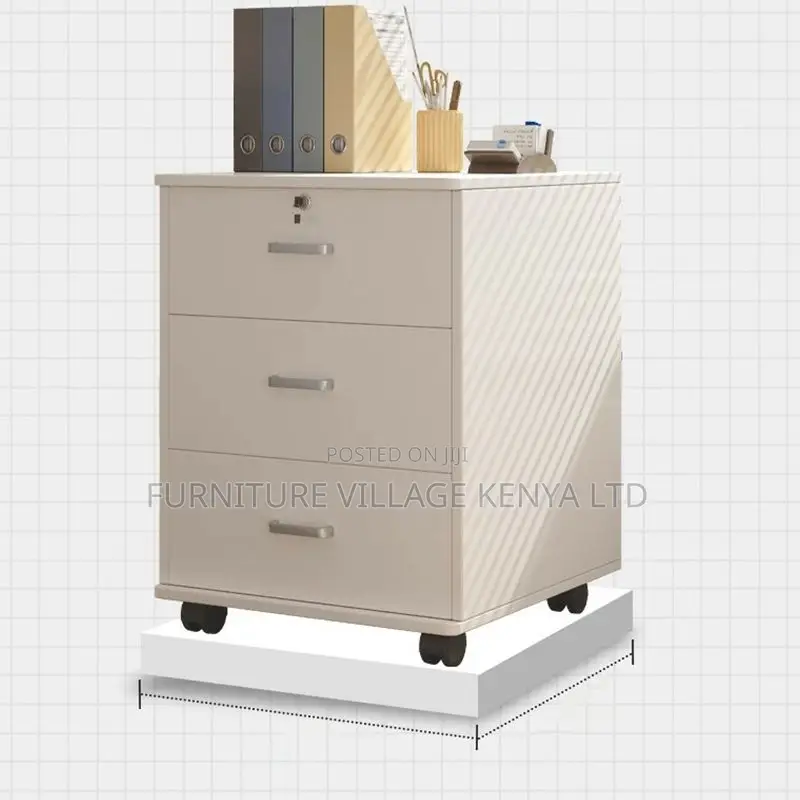 Filing Cabinet With Drawers and Wooden Frame