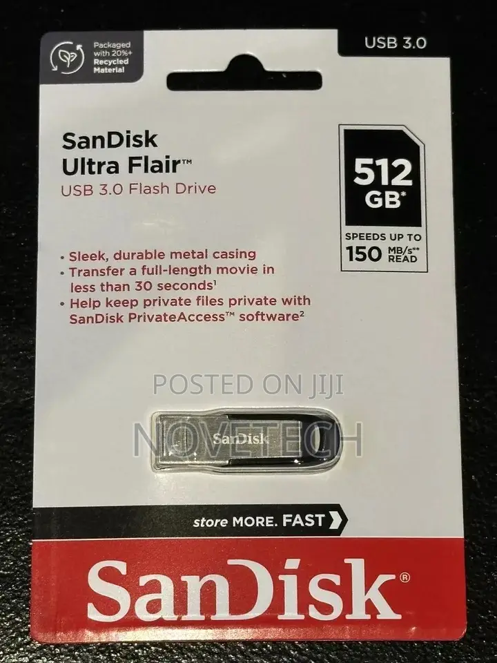 Sandisk 512GB Usb 3.1 Ultra Flair Flashdisk Pen Drive