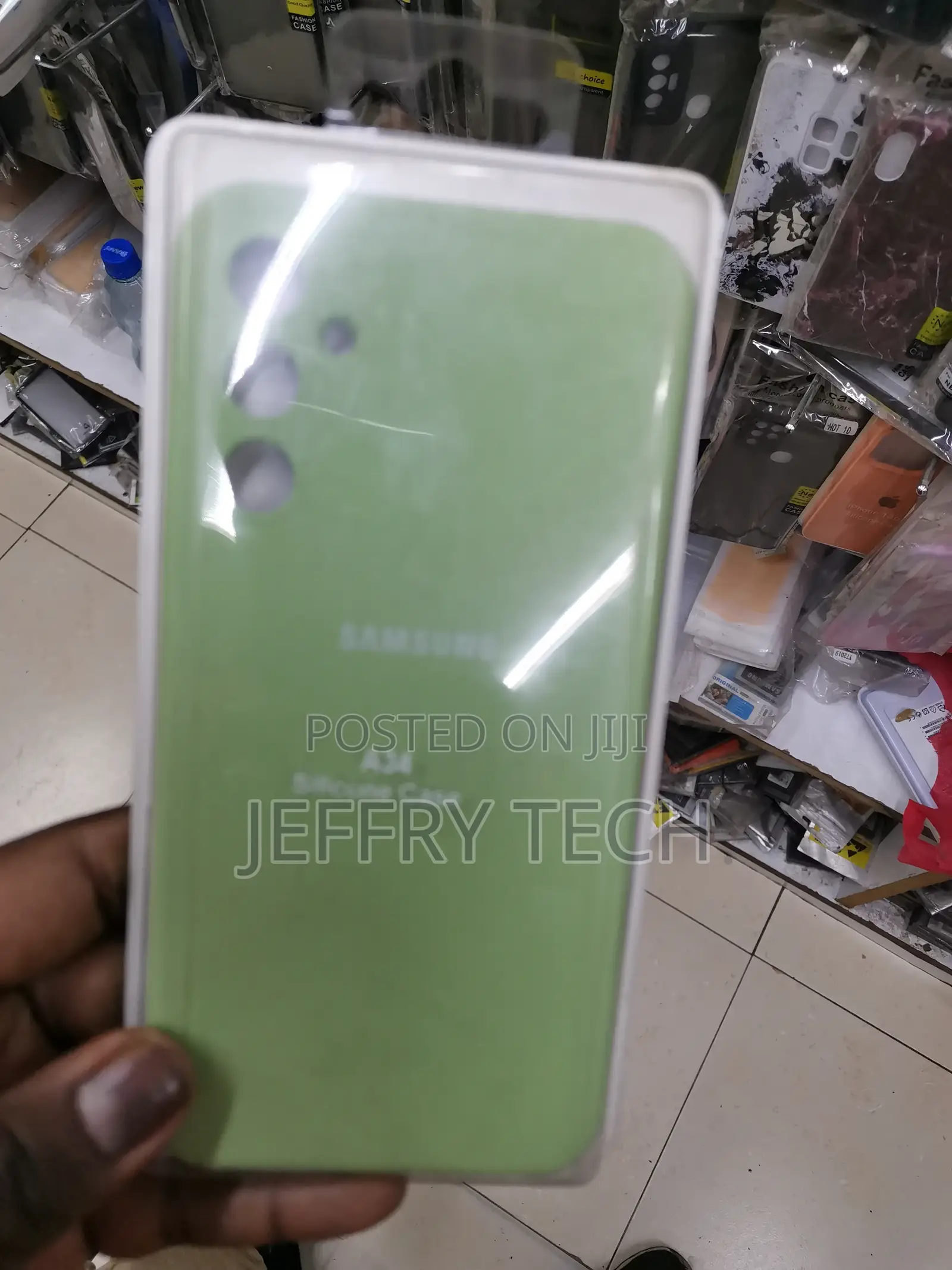 Silicone Phone Case for Samsung A34 -Green-