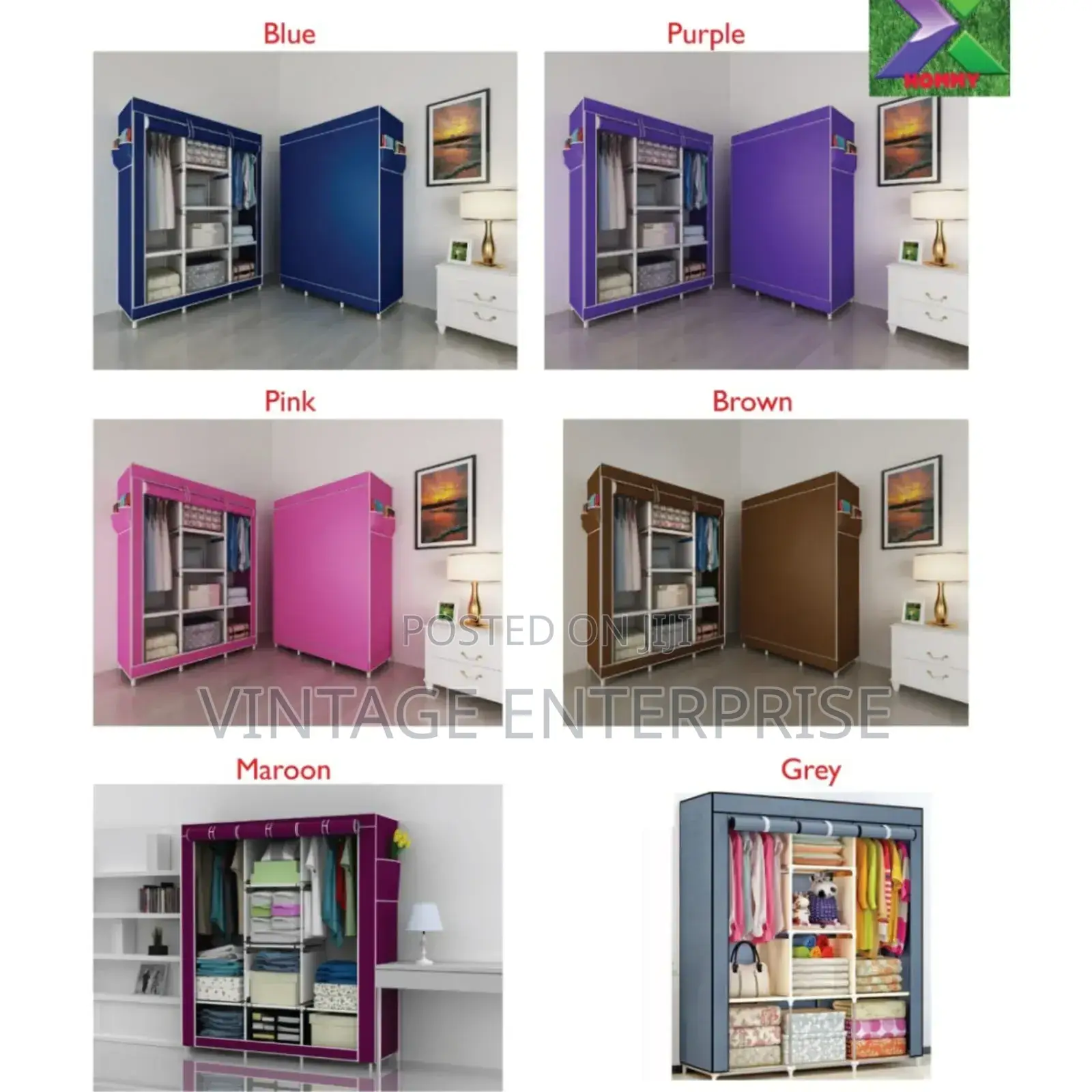 Metallic 3 Column Wardrobe