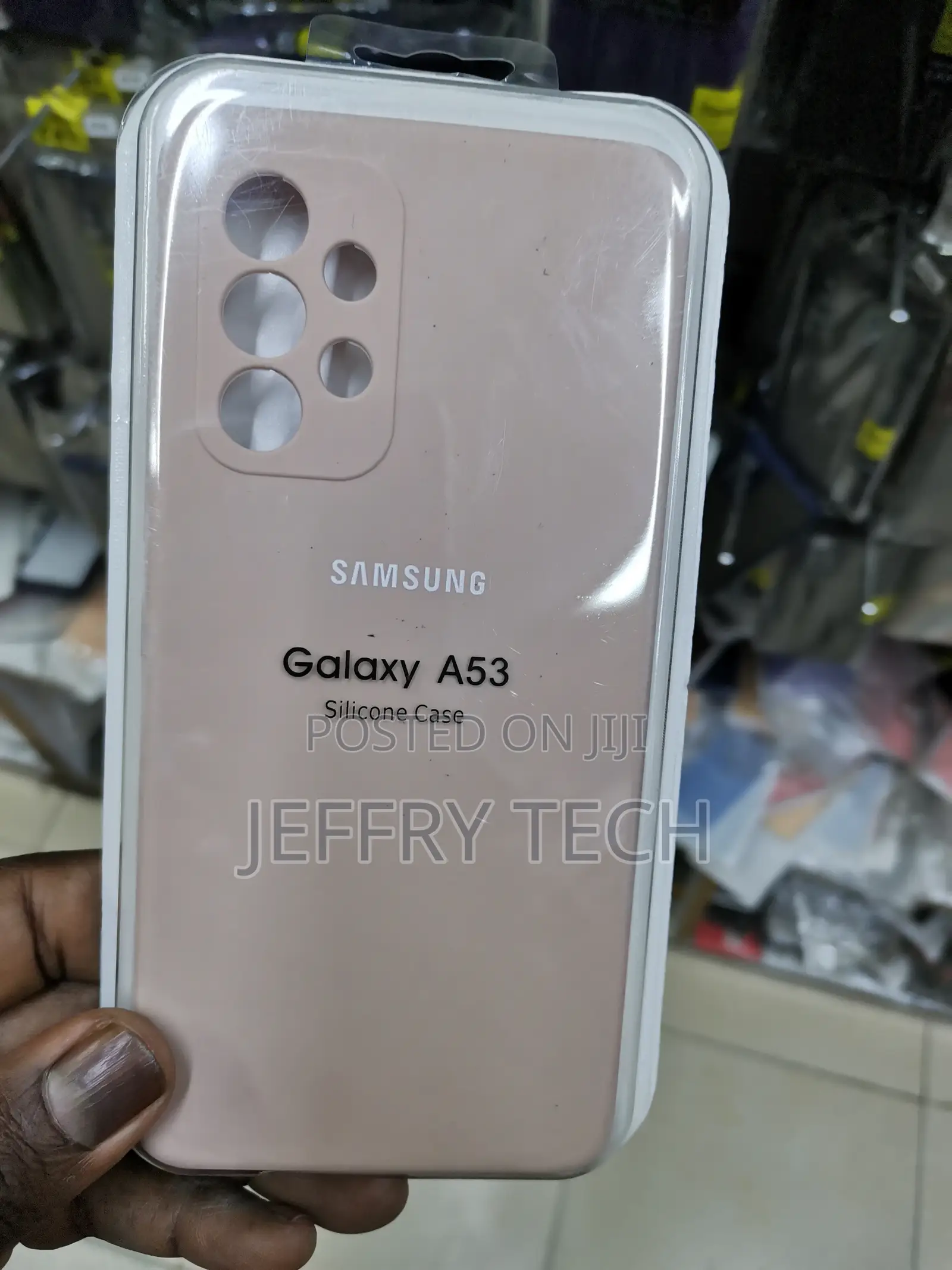 Silicone Case for Galaxy A53 5G -Beige-