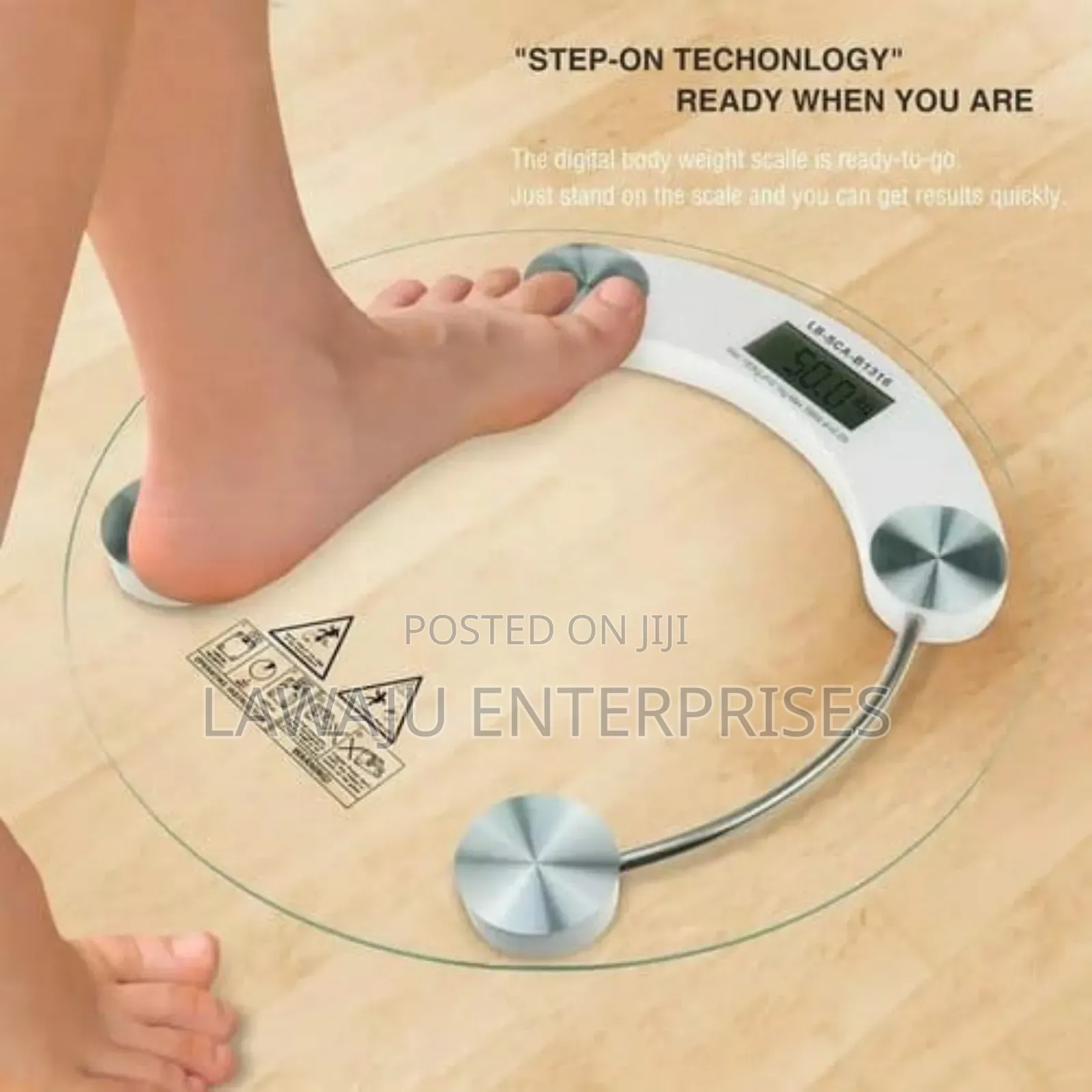 Thick Tempered Glass Digital Weighing Scale