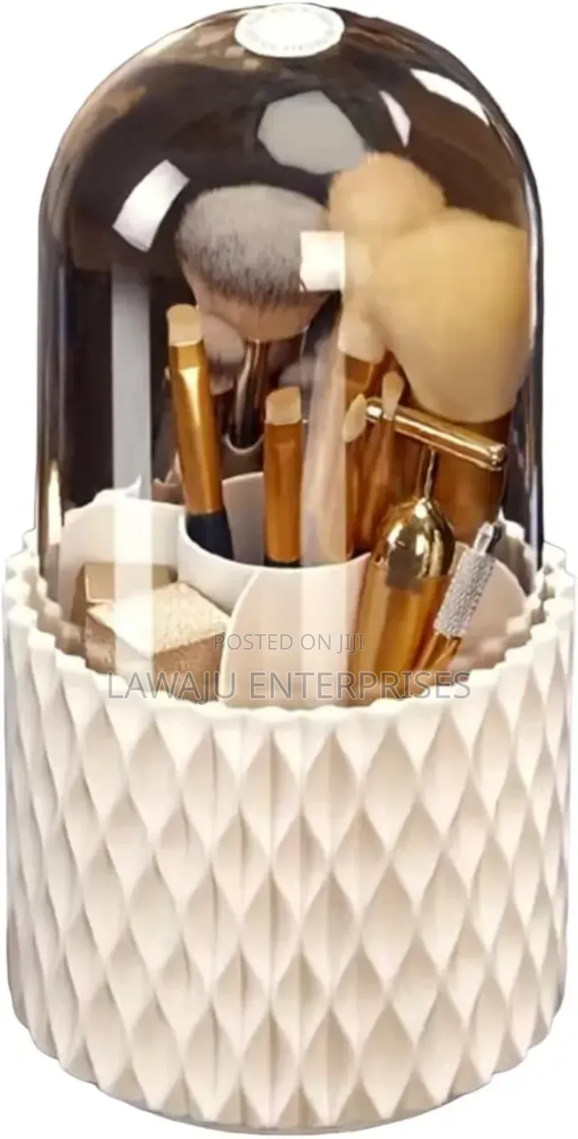 Vanity Makeup Brush Holder With Lid