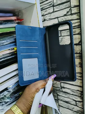 Oppo Reno 12 5g Blue Leather Flip Cover