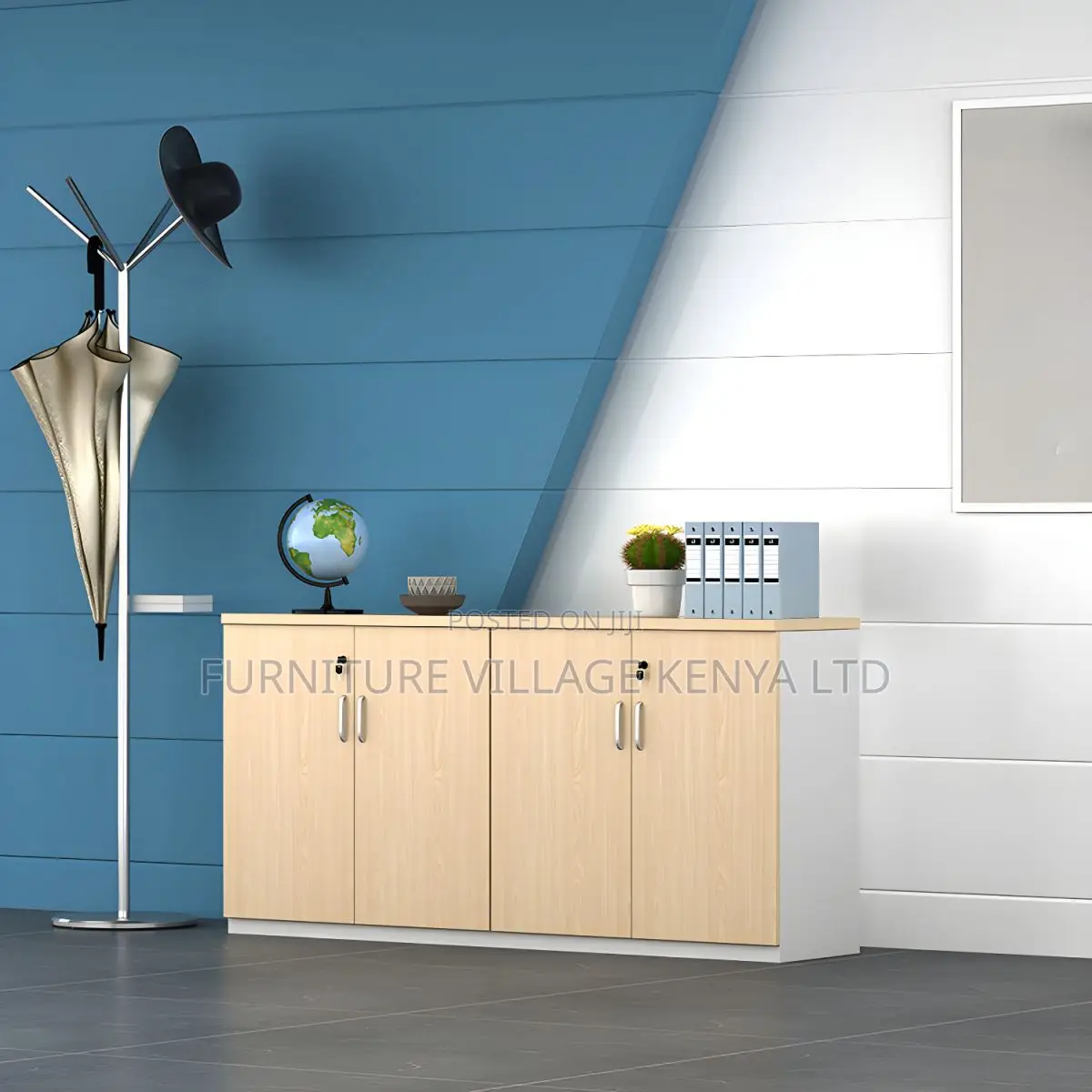 Cabinet - 4 Doors Wooden Executive Credenza Cupboard