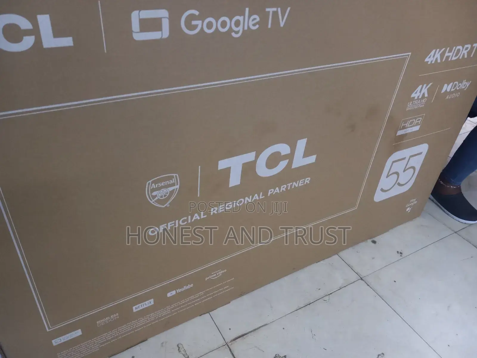 <> Brand New 55 Inches TCL Smart Frame Less Tv