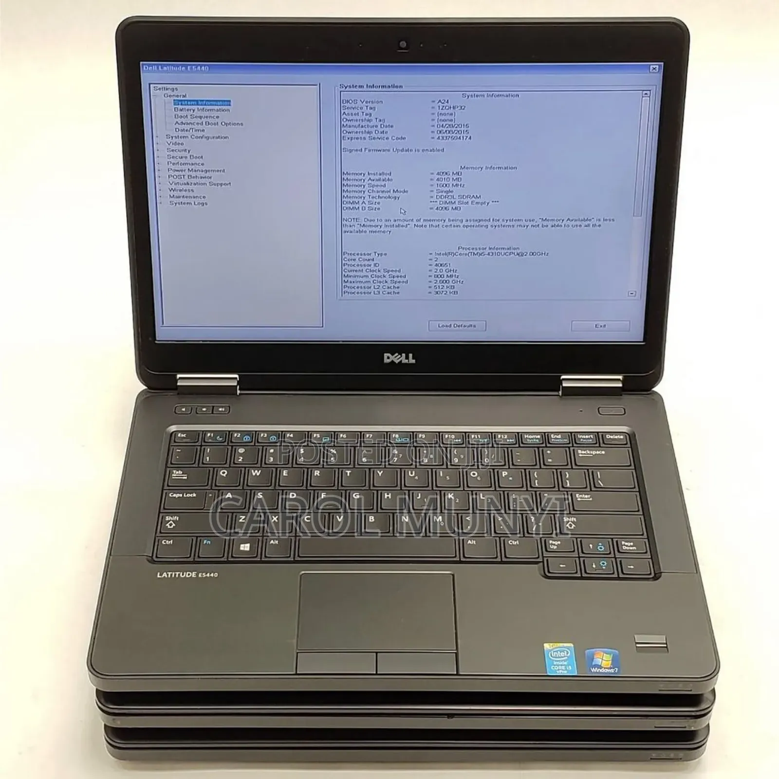 New Laptop Dell Latitude E5550 8GB Intel Core I5 HDD 500GB