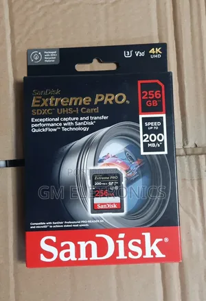 Original 256gb SDXC-Uhs-1 Card: 200mb/S Read, 140mb/S Write.