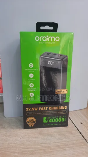 New Oraimo Powerbank 40,000mah 22.5W PD Ultra-High Capacity.
