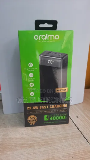 Oraimo Ultra Fast Charging (22.5W) 40000mah Power Bank.