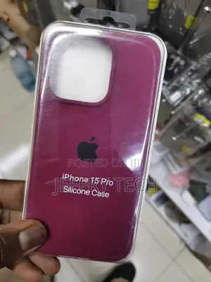 Silicone Case for iPhone 15 Pro -Burgundy-