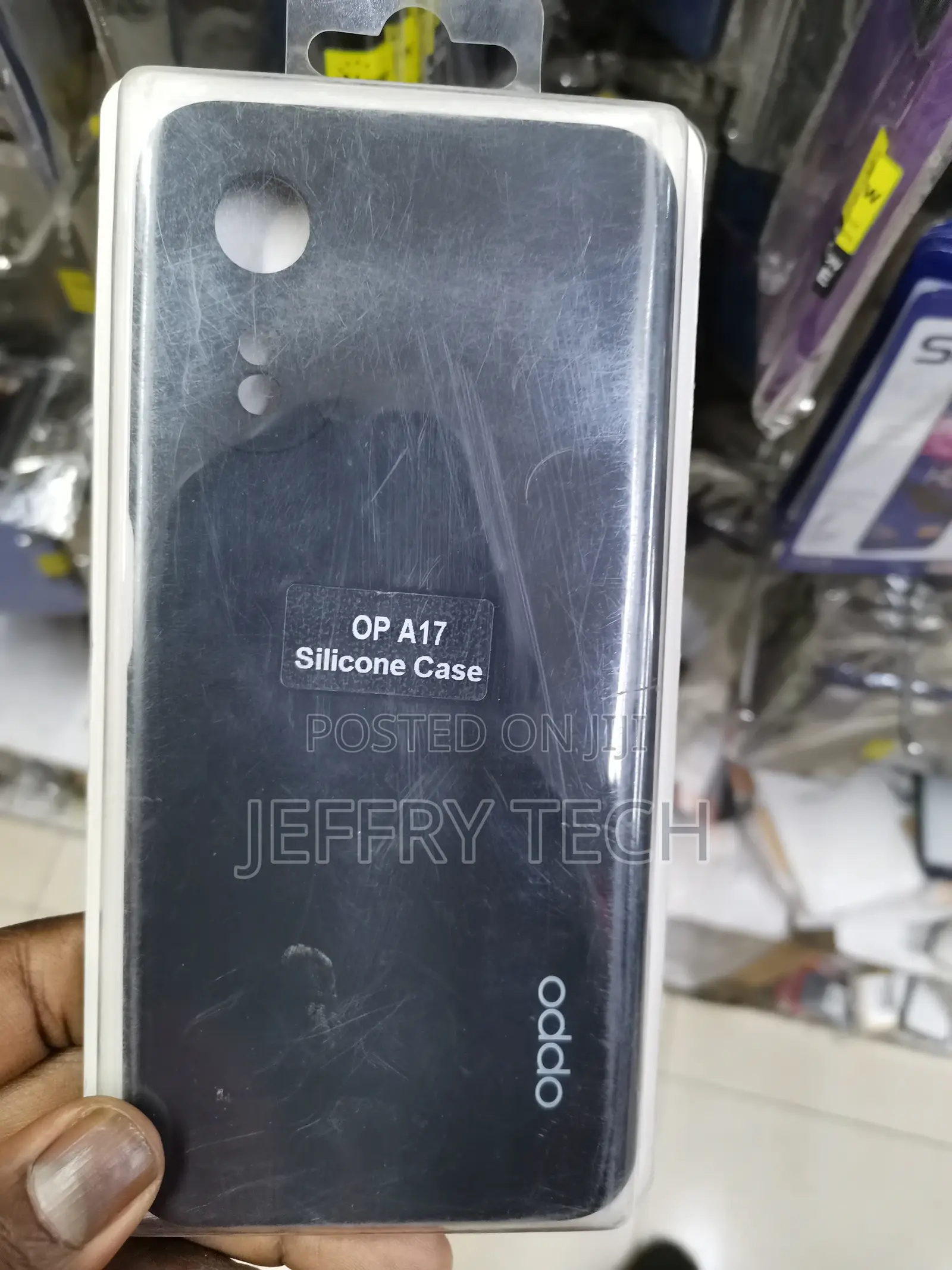 Silicone Case for Oppo A17 -Black-