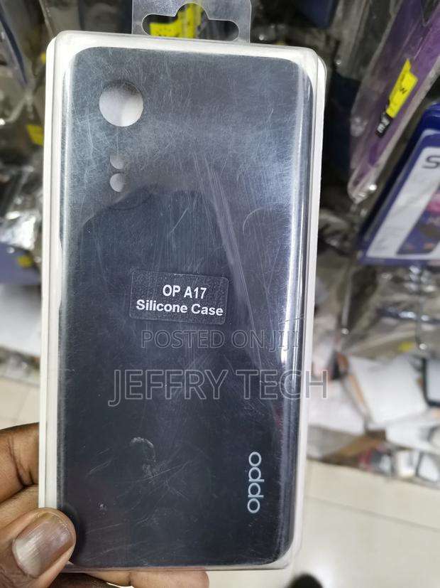 Silicone Case for Oppo A17 -Black- - main view