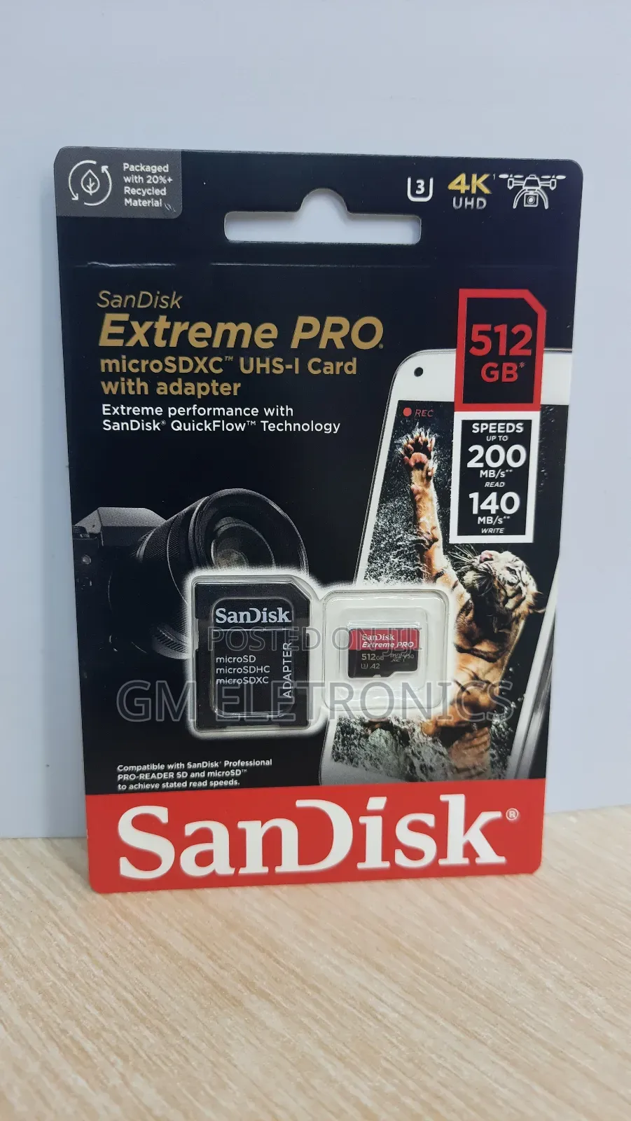 512gb Extreme Pro Microsd Card;200mb/S Read,140mb/S Write