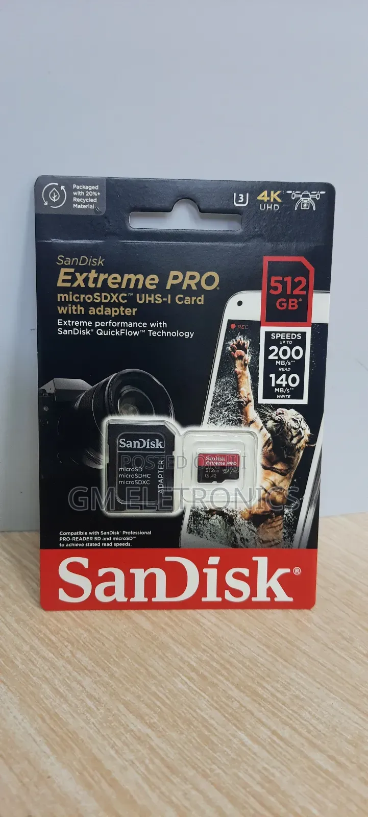 512gb Extreme Pro Microsd Card;200mb/S Read,140mb/S Write