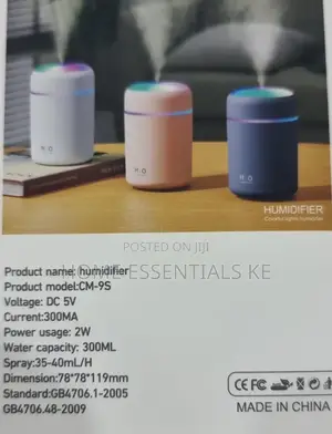 300mls Ultrasonic Humidifier/Diffuser