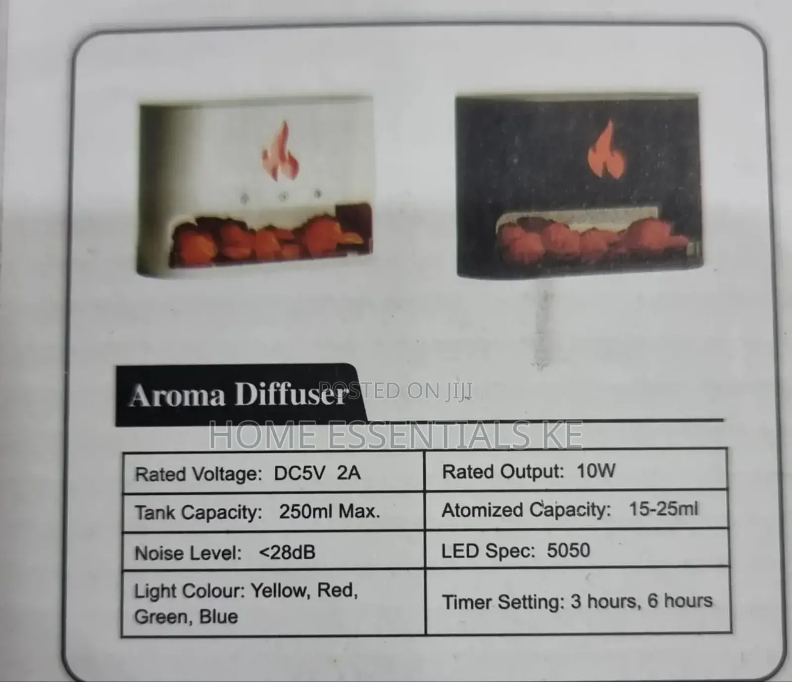 Salt Stone Fire Place Aroma Diffuser Humidifier 250mls