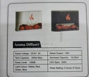 Salt Stone Fire Place Aroma Diffuser Humidifier 250mls