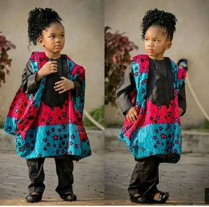 Kids Kitenge Agbada Suit