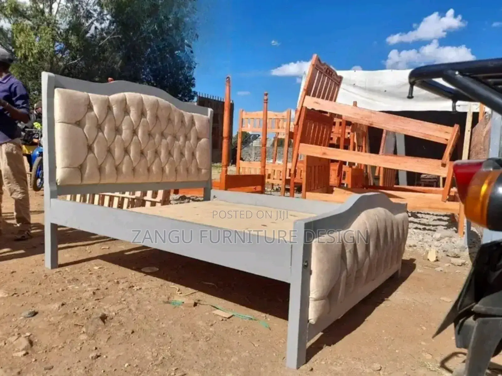 Beige Color Bed